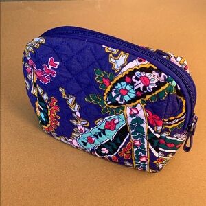 Vera Bradley Blue Floral Cosmetic Bag